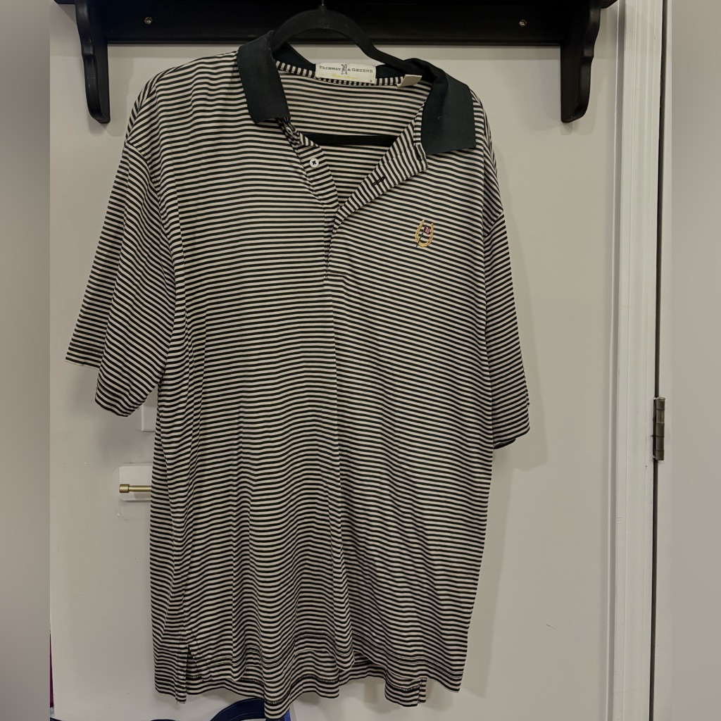 Fairway  Greene Striped Polo Large